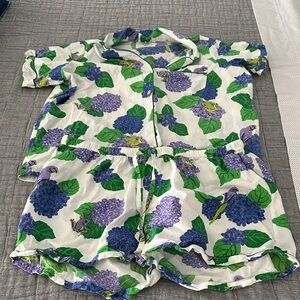 Printfrest Hydrangea Pattern PJ Set-Plus Size